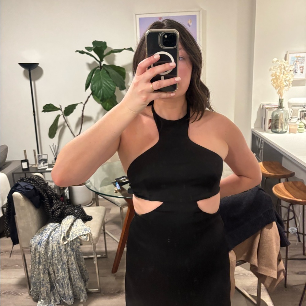 John Elliot Elegant Black Halter Dress
